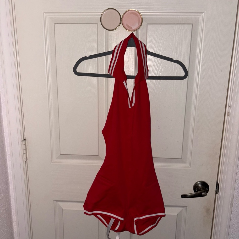 Waydamin Red Halter Jumpsuit